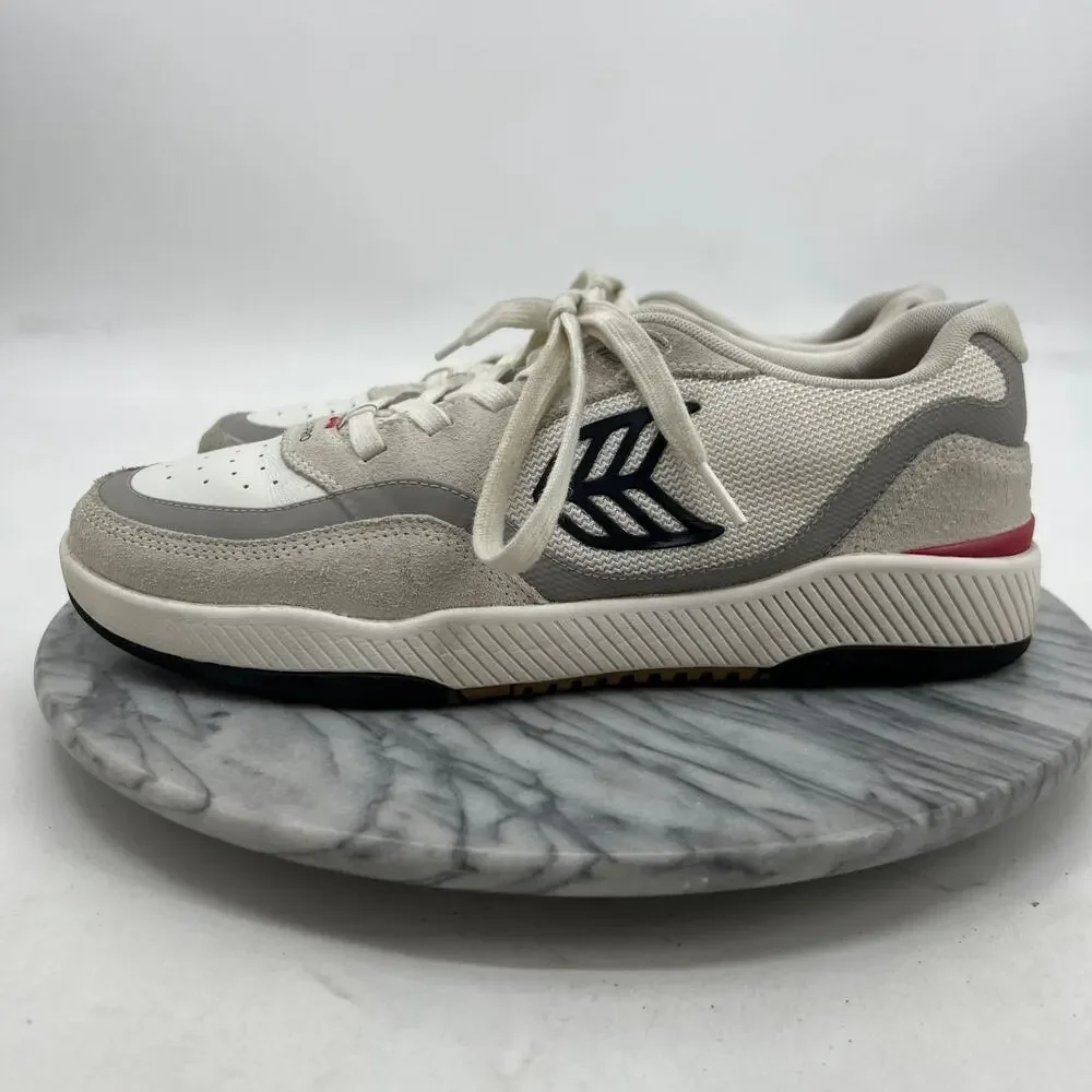 Cariuma Mens 10 Skateboarding Shoes White Suede & Nylon Uba Pro Sneakers Lace Up